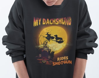 Dachshund Halloween, dachshund unisex sweatshirt, dachshund dog mama sweatshirt, dog lover gift, dog mom sweatshirt, dog mom