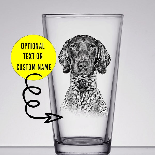 Fun German Shorthaired Pint Glass, Shorthaired Pointer Lover Gift, German Shorthaired Mom Gift Pointer Gifts, German Shorthaired Pointer Mom
