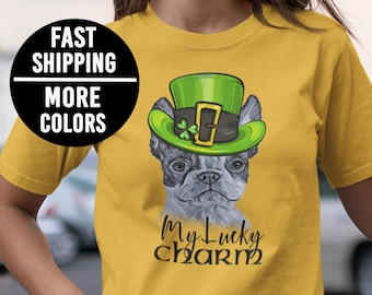 Boston Terrier Dog St Patricks Day Shirt, Boston Terrier Gift, Boston Terrier Mom, Boston Terrier Lover, Custom Boston Terrier, Boston Dad