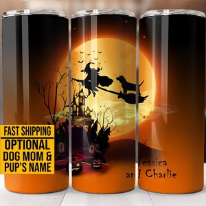 Personalized Beagle Tumbler for Halloween, Custom Beagle Dog Halloween Tumbler, Bealgle Travel Tumbler, Beagle Mom Tumbler, Beagle Gifts