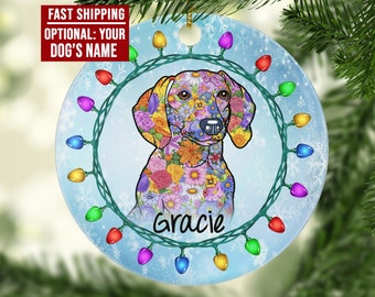 Personalized Dachshund Ornament, Dachshund Gifts, Custom Dachshund Ornament Christmas, Doxie Mom Gifts, Dachshund Mom, Doxie Owner Gift