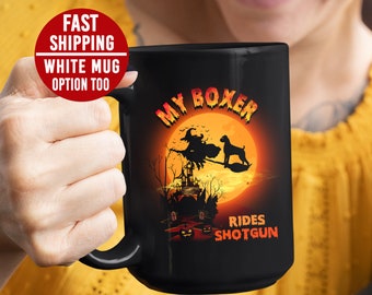Funny Boxer Dog Halloween Mug, Boxer Dog Mom, Boxer Lover Gift, Boxer Dog Coffee Mug, Boxer Dog Mug, Funny Boxer Mom Gift, Halloween Dog Mug