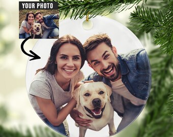 Personalized Dog Ornament From Photo, Custom Dog Ornament, Dog Mom Ornament Personalized, Dog Photo Gift, Chirstmas Dog Mom, Photo Ornament