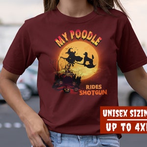 Standard Poodle Halloween Shirt, Poodle Shirt, Funny Poodle Mom Halloween Tee, Dog Mom Shirt, Dog Lover Gift, Dog Lover Shirt, Up to 4XL Rust