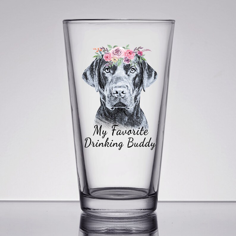 Fun Labrador Retriever Pint Glass, Labrador Lover Gift, Lab Mom Gift, Lab Beer Glass, Labrador Retriever Mom, Labrador Art, UV Printed Pint image 8