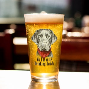 Fun Labrador Retriever Pint Glass, Labrador Lover Gift, Lab Mom Gift, Lab Beer Glass, Labrador Retriever Mom, Labrador Art, UV Printed Pint image 5