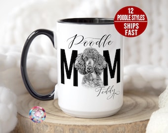 Personalized Standard Poodle Mug, Custom Poodle Mug, Poodle Mom Mug, Poodle Owner Gift, Poodle Mom Gift, Poodle Lover Mug, Poodle Cup