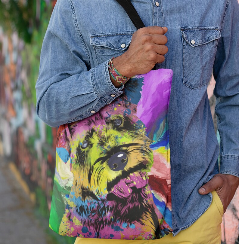 shoulder bag shopping bag dog mom Schnauzer tote bag schnauzer mom schnauzer gifts all over print tote bag gym bag FREE SHIPPING
