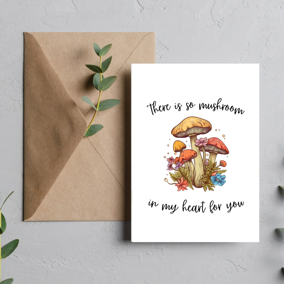Printable Mushroom Anniversary Card Printable foldable - Etsy