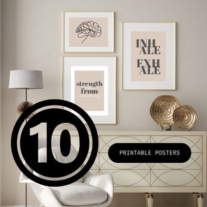 Therapist Office Decor Bundle Counseling Office Wall Art Printable Quotes Mental Health Poster Psychology Gallery Wall Counselor Office Art