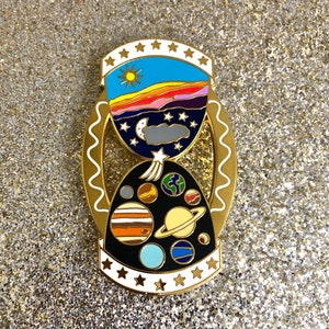 Space Hourglass Hard Enamel Pin