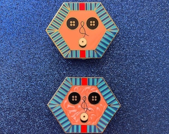 Button Box Hard Enamel Pin