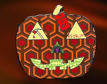 The Shining Inspired Halloween Pumpkin Pin, Overlook Hotel Pumpkin Pin