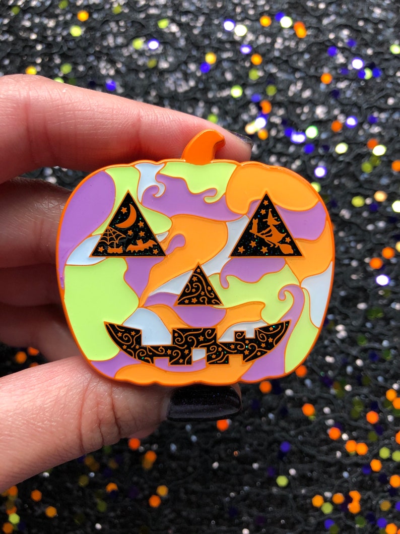 Halloween Pumpkin Pin Etsy