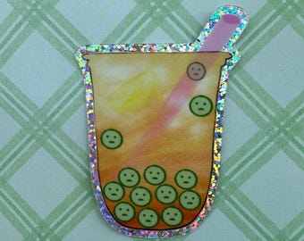 Smiski Boba Glitter Sticker