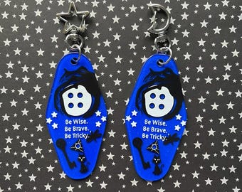 Bright Blue Glitter Acrylic Keychain