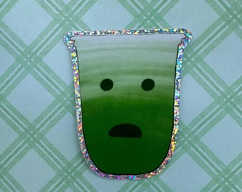 Smiski Matcha Glitter Sticker