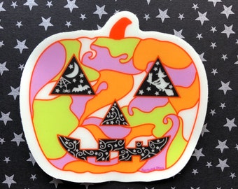 Halloween Pumpkin Glow-in-the-Dark Sticker