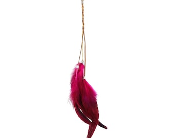 Pink Feathers Soul Pendant Kit + Gold color Clip
