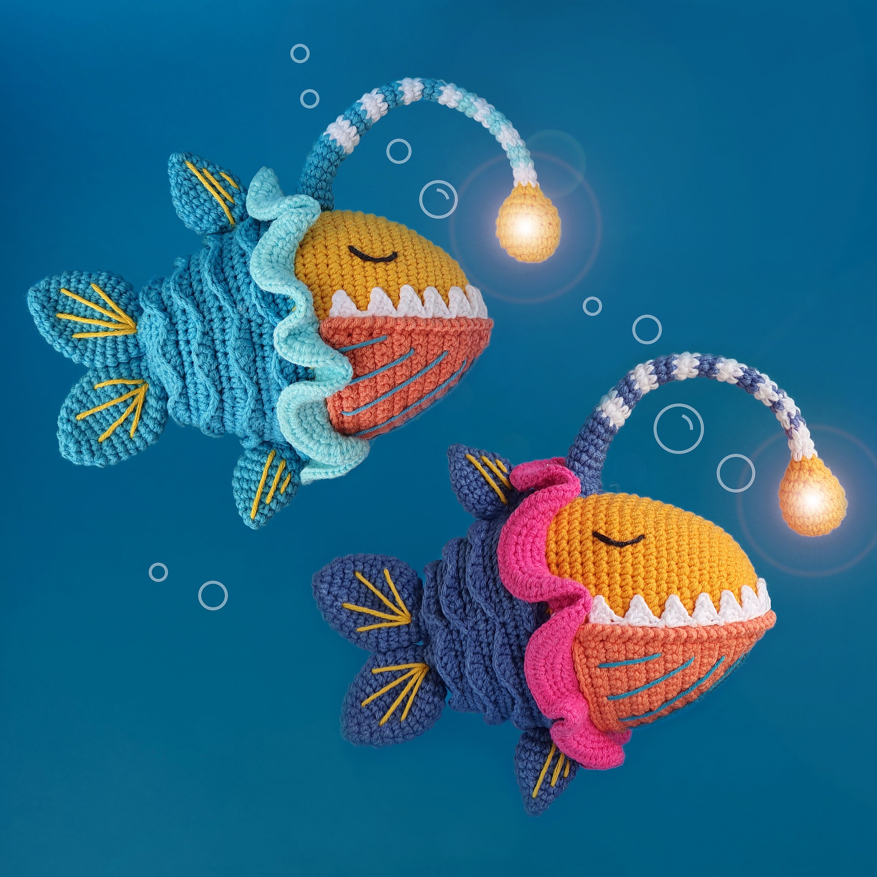 Sunny the angler fish Amigurumi Crochet PDF pattern Etsy