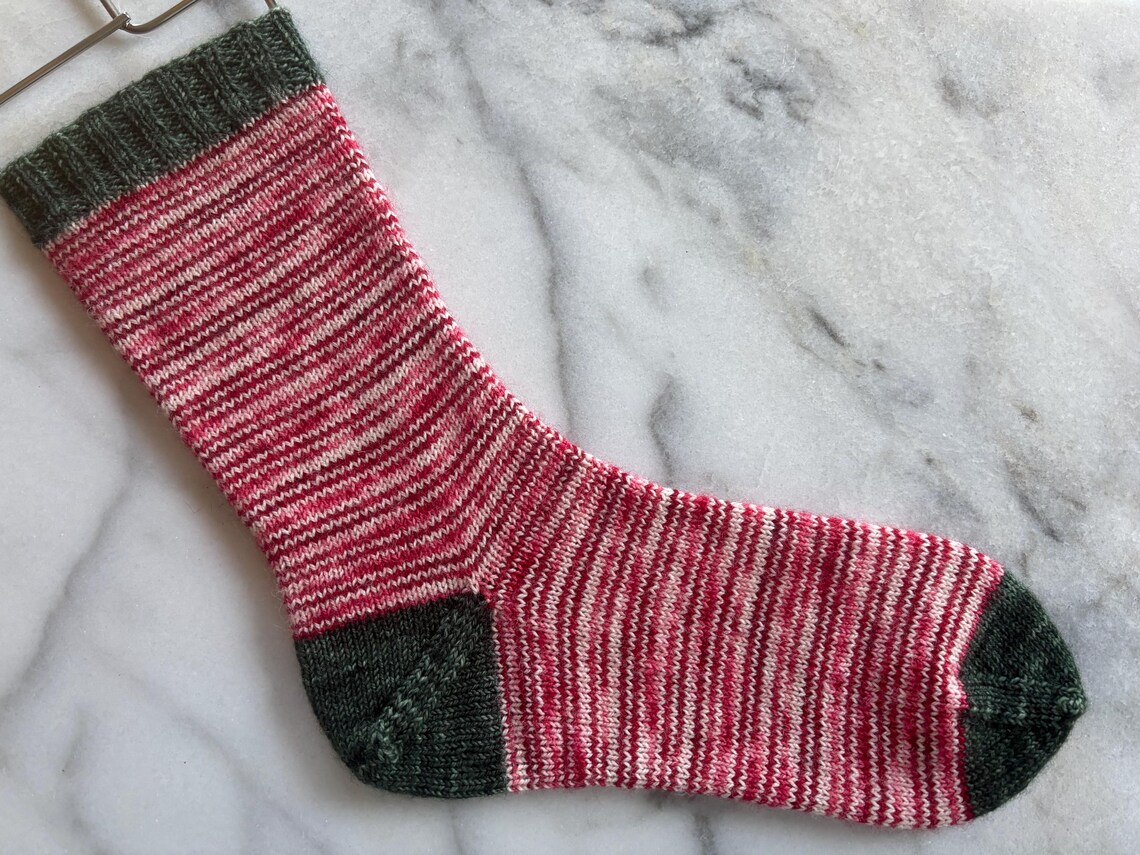 Candy Cane Sock Set | Willow Cottage Yarns - Etsy