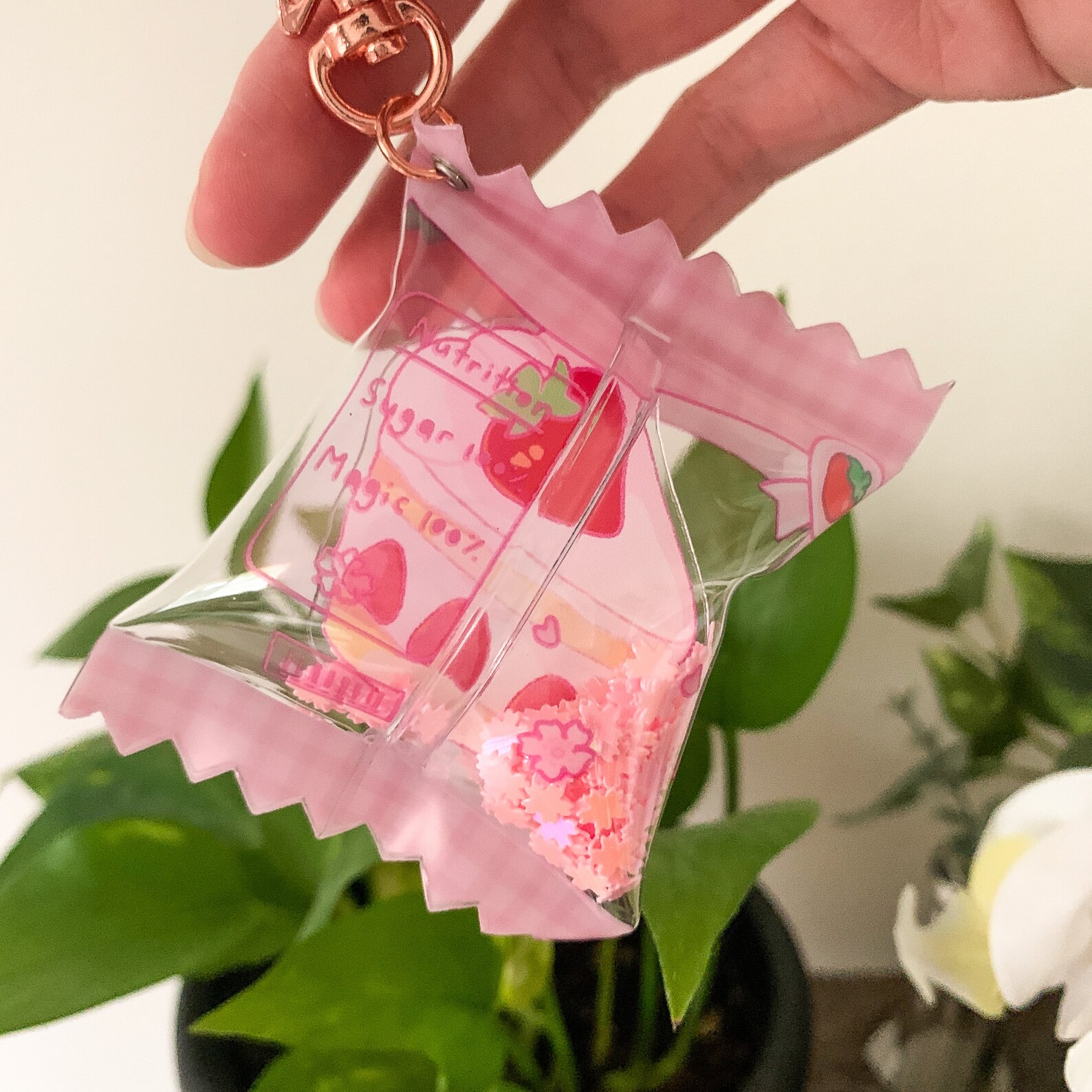Strawberry Cake Candy Bag Charm/ Bunny Candy Bag Charm/ Shaker Etsy