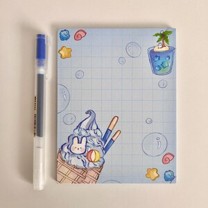 Bunny Summer Treats Notepad / Memo Pad