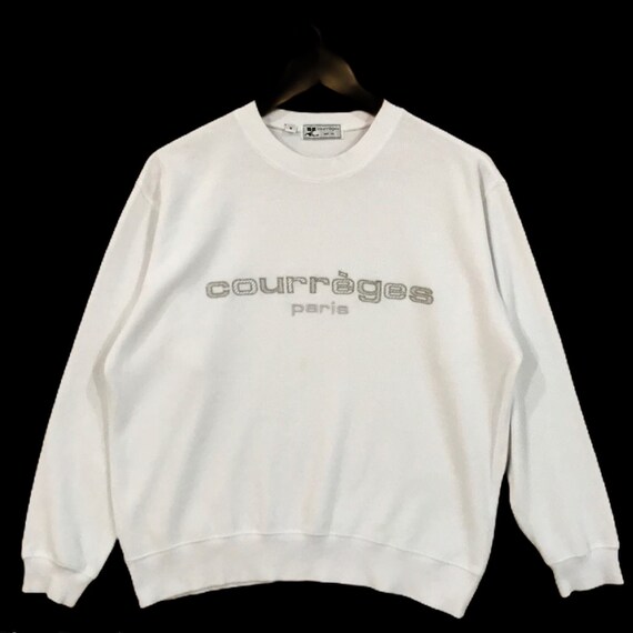 Vintage Courreges Paris Embroidered Spellout Sweat