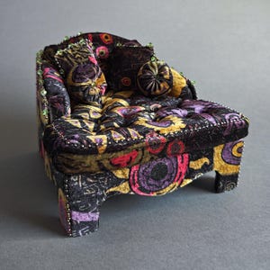 Handmade 1/6 Scale Doll Chair – Victorian-Style BJD Furniture, Blythe Furniture, Dollhouse Chair, Miniature Furniture & Diorama