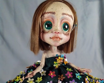 Muñeca articulada con hermosa ropa y accesorios personalizados, muñecas artísticas bjd poseables de resina, 10 pulgadas-25 cm [Prado de flores]