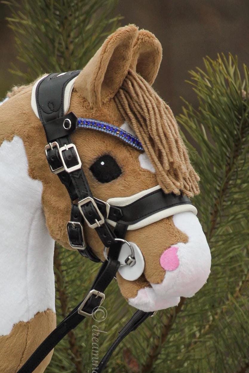 Pioneer BRIDLE for hobby horse (with white leather underneath). Reins, bit, hobby horse,  crystal browband aren’t included!