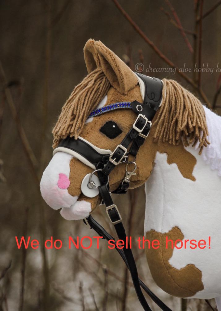 Pioneer BRIDLE for hobby horse (with white leather underneath). Reins, bit, hobby horse,  crystal browband aren’t included!