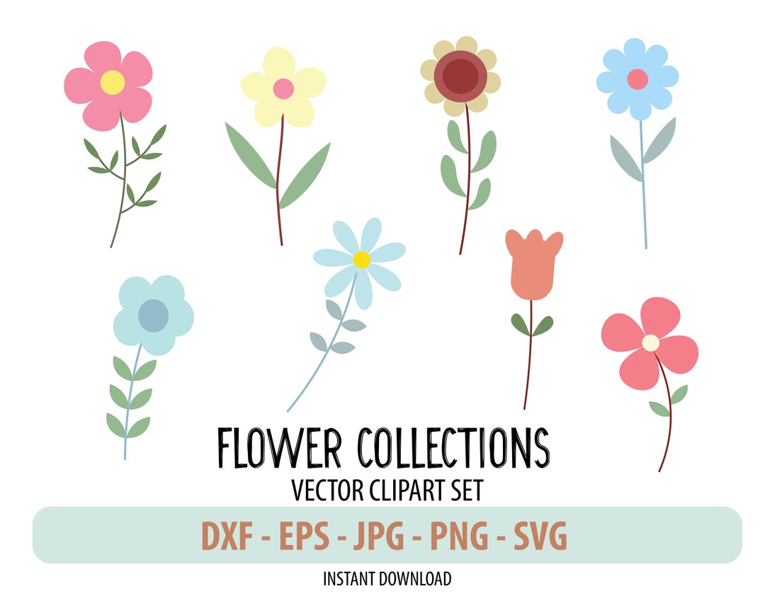 Flower Clipart's Collection SVG Spring Season - Etsy