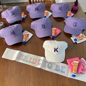 Adult Initial Baseball Cap, Lavanda Hat, Custom Embroider Hat, Initial Hat, Initial cap, Men&#39;s Hat, Letter Hats
