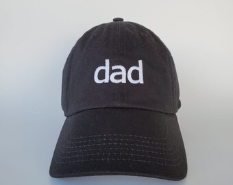 Dad Black Baseball Hat, Fathers Day Hat, Fathers Day Gift, Dad Hat, Embroidered Hat, Personalized Hat, Custom Hat, Custom Text Ha