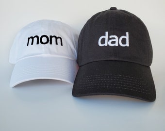 Mom and Dad Baseball Hat, Mothers Day Hat,f Fathers Day Gift, Anniversary Gift, Embroidered Hat, Personalized Hat, Custom Hat, SUNNYBAE