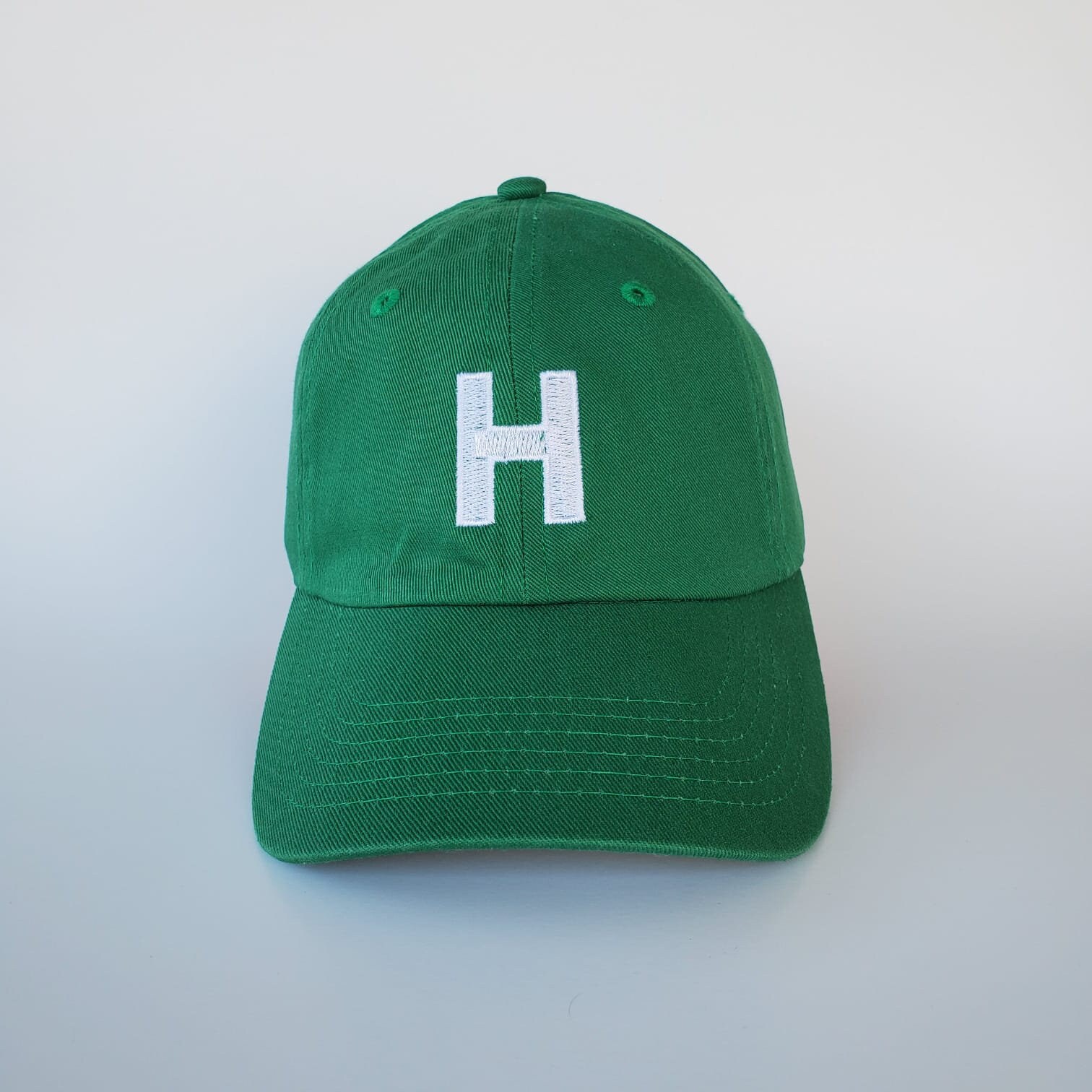Green Embroidered Baseball Hat - Etsy