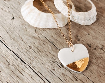 Minimal Love Heart Pendant Necklace on Delicate Gold Filled Chain - A Symbol of Love, Dainty and Feminine Bridal Fashion, Gift for her