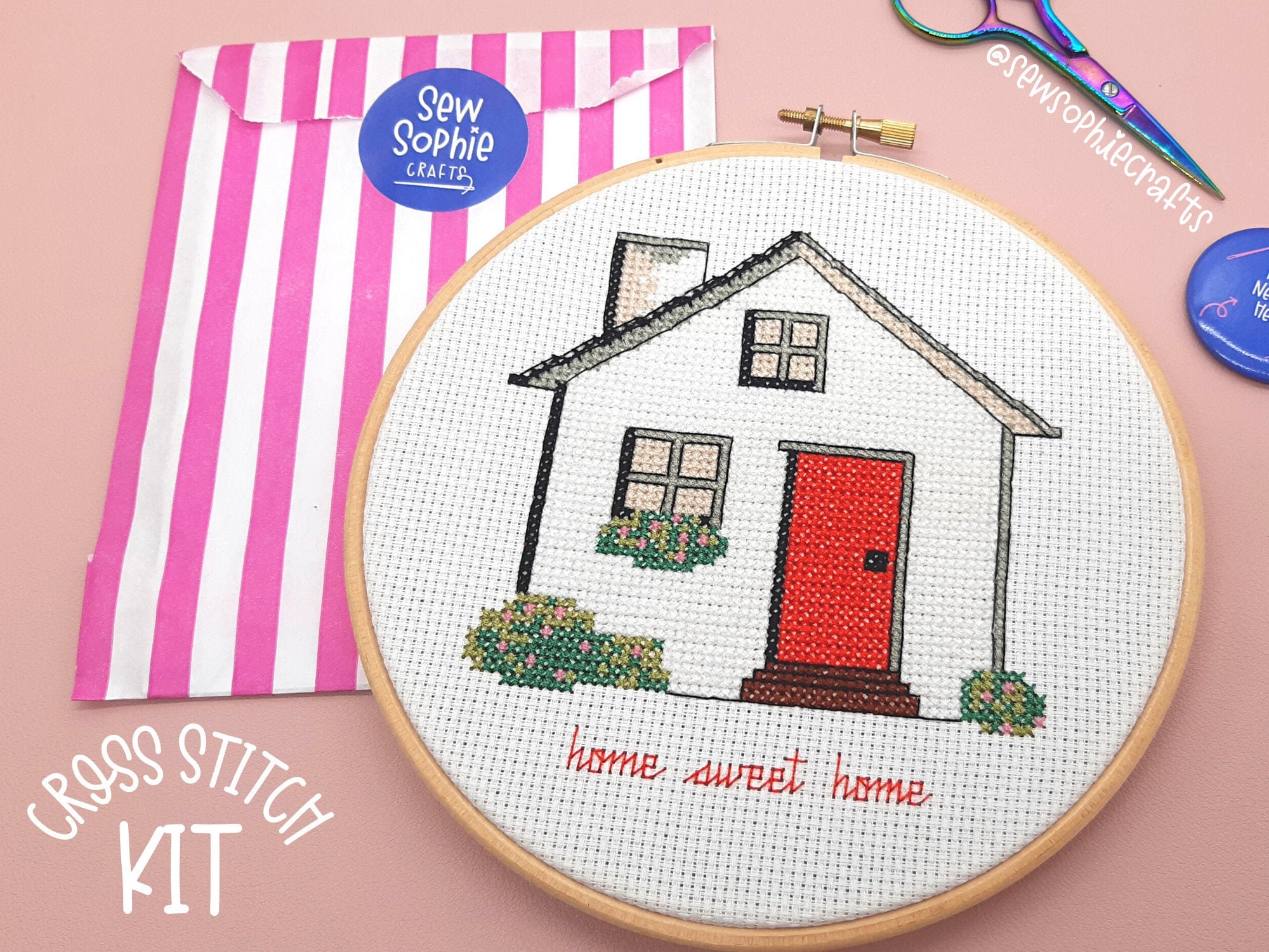 Home Sweet Home Counted Cross Stitch Kit New Home | Etsy