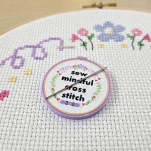 Sew Mindful Cross Stitch Needle Minder - Cross Stitch Magnet