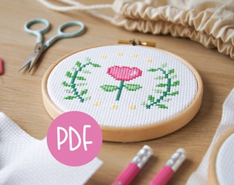 Mini Bloom Cross Stitch Patterns - Set of Two