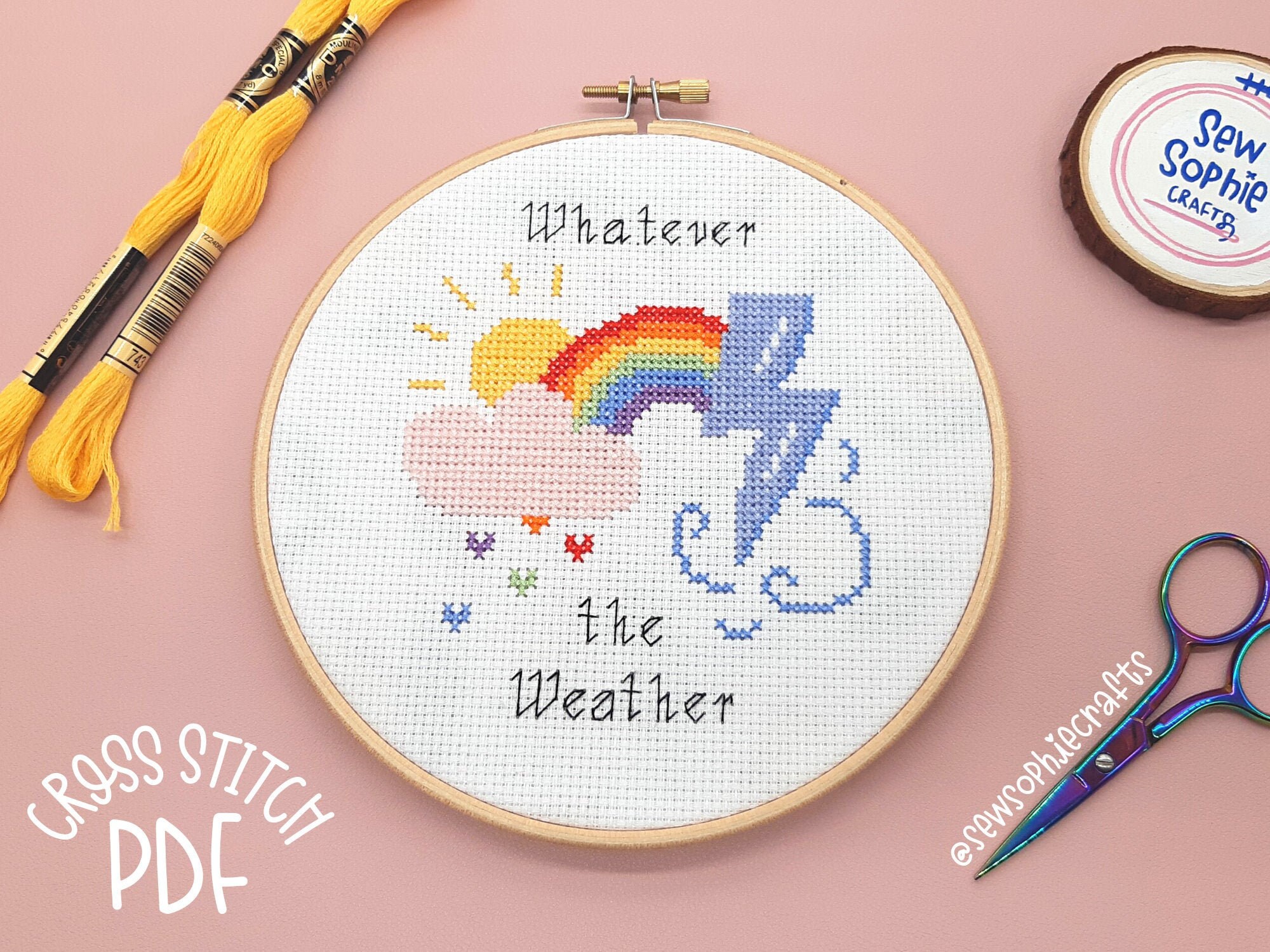 Whatever The Weather Cross Stitch Pattern PDF Download | Etsy