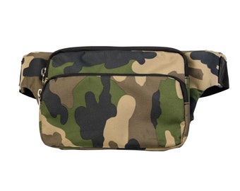 Smell Proof Bag, Bum Bag Unisex Belt bag Fanny Pack, Camouflage Bag. Camo Bag, Waist Bag, Festival Bag