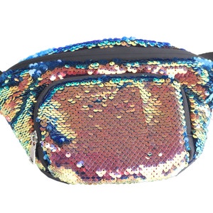 Smell Proof Sequin Belt Bag Travel Rainbow Gold Bag Carbon Lined Bum Bag Waist Rave Festival Carnival Sparkly Bum Bag Rave Crossbody Pouch image 10