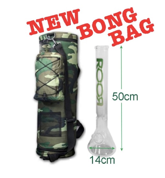 Protective Glass bong bag Tall Luxury camouflage Padded and felt lined shoulder carry strap tote backpack