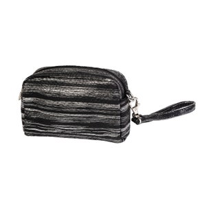 Smell Proof Clutch Bag carbon Lined with Waterproof Zipper