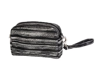 Smell Proof Clutch Bag carbon Lined with Waterproof Zipper