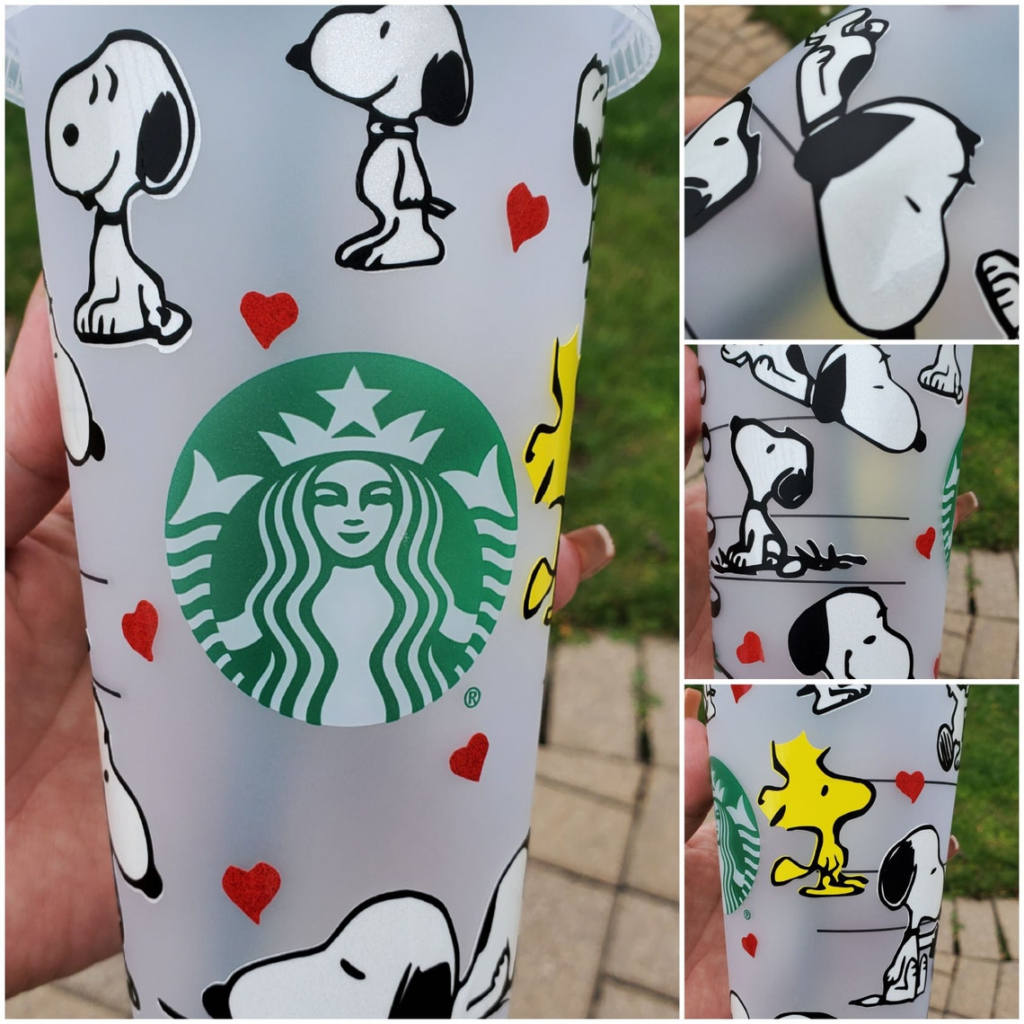 Snoopy Starbucks Cup Snoopy Tumbler Starbucks Cup Starbucks Etsy