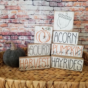 Fall Signs, Shelf Sitter, Tiered Tray Sign, Tiered Tray Decor, Fall Decor, Mini Fall Sign, Fall Signs, Farmhouse Decor, Mini Collection