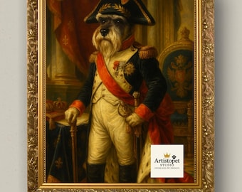 Custom French Napoleon era bicorne hat Officer 2 Pet Portrait.